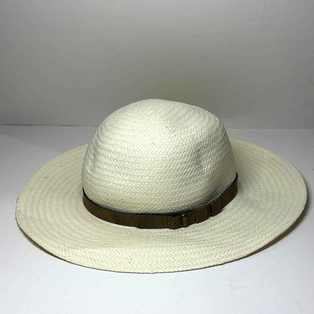 CyS Costa Y Soler España Straw Sun Hat Panama Womens OS White Wide Brim‎ Spain